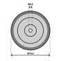 Roulette Fixe Sur Axe, Diam.75 Mm