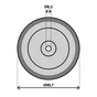 Roulette Fixe Sur Axe, Diam.100 Mm