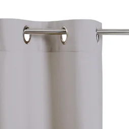 Rideau tamisant, Pharell, coton, gris H.280 x l.140 cm INSPIRE