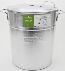 Cuiseur aluminium 40l 12 bocaux 1l Le Pratique