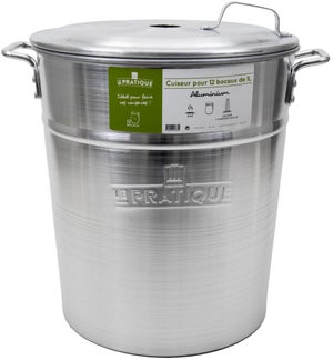 Cuiseur aluminium 40l 12 bocaux 1l Le Pratique