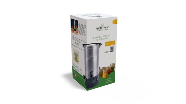 Stérilisateur electrique inox 2500w 8 bocaux 1l Le Pratique