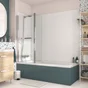 Pare-Baignoire Pivotant Pliant, H.140 X L.107 Cm Easy