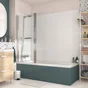 Pare-Baignoire Pivotant Pliant, H.140 X L.107 Cm Easy