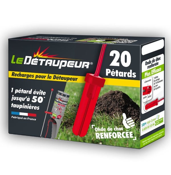 Lot de 20 recharges piège anti-taupes LE DETAUPEUR