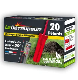 Lot de 20 recharges piège anti-taupes LE DETAUPEUR