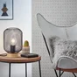 Lampe, E27 max 40W industriel métal noir / bois, BRILLIANT E27 Ht.26,5 cm Giada