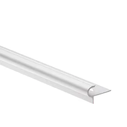 Nez De Marche Décoratif Escaliers Et Sol Argent Mat Alu L.250 Cm X Ep.19 Mm