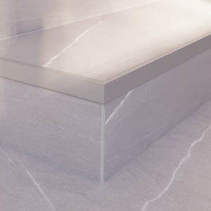 Nez De Marche Décoratif Escaliers Et Sol Argent Mat Alu L.250 Cm X Ep.20 Mm