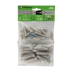 Lot De 35 Chevilles À Expansion Standers, Diam.6, 8 Et 10 Mm X L.40 Mm