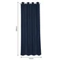 Rideau tamisant, Newmanchester bleu l.140 x H.280 cm INSPIRE