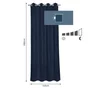 Rideau tamisant, Newmanchester bleu l.140 x H.280 cm INSPIRE