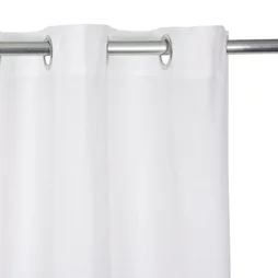 Rideau tamisant, coton biologique, Leya blanc l.140 x H.280 cm