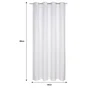 Rideau tamisant, coton biologique, Leya blanc l.140 x H.280 cm