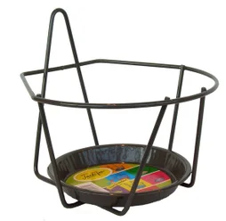 Support Pot Jardifer Rond Gris, H.20.5 X L.22 Cm