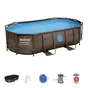 Piscine hors-sol tubulaire, Power Steel Vista Hublots, BESTWAY, L.4.27m x l.2.5 m x H.1 m