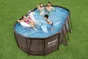 Piscine hors-sol tubulaire, Power Steel Vista Hublots, BESTWAY, L.4.27m x l.2.5 m x H.1 m