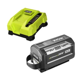Lot D'1 Batterie Et D'1 Chargeur Ryobi, 36 V, 6 Ah Ry36Bc60A-160 Lithium-Ion