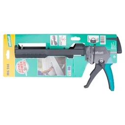 Pistolet mastic/colle/scellt chim stop goutte pvc Wolfcraft mg 550/220kg