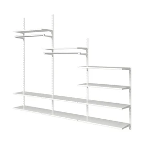 P-SLOT H2-51 Étagère Crémaillère | 160x100x42 Cm | épicéa/blanc