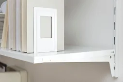 2 Tablettes Spaceo Acier 80X30Cm, Entraxe 50 Mm Blanc