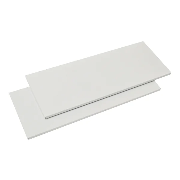 2 Tablettes Spaceo Acier 80X30Cm, Entraxe 50 Mm Blanc