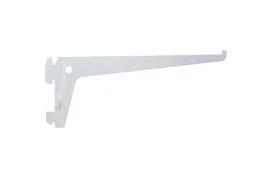 Console simple en acier verni, P.20 cm entraxe 50 mm blanc