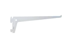 Console simple en acier verni, P.25 cm entraxe 50 mm blanc