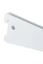 Console double en acier verni, P.27 cm entraxe 50 mm blanc