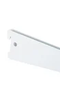 Console double en acier verni, P.37 cm entraxe 50 mm blanc