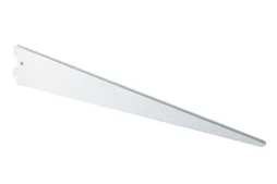 Console double en acier verni, P.47 cm entraxe 50 mm blanc