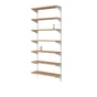 Console double en acier verni, P.47 cm entraxe 50 mm blanc