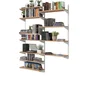 Console double en acier verni, P.47 cm entraxe 50 mm blanc
