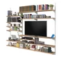 Console double en acier verni, P.47 cm entraxe 50 mm blanc