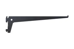 Console simple en acier verni, P.30 cm entraxe 50 mm noir