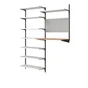 Console simple en acier verni, P.30 cm entraxe 50 mm noir