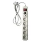 Multiprise Parafoudre 5 Prises H05Vv-F Lexman, 3680 W, Blanche