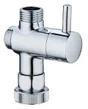 Inverseur laiton chromé 15 x 21/15 x 21 mm