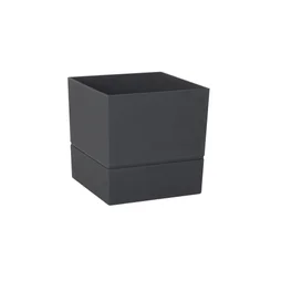 Pot Carré Polypropylène Aquaduo Diam.14.3 Cm Gris Anthracite