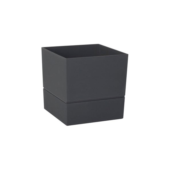 Pot Carré Polypropylène Aquaduo Diam.14.3 Cm Gris Anthracite
