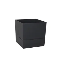 Pot Carré Polypropylène Aquaduo Diam.19.3 Cm Gris Anthracite
