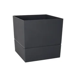 Pot Carré Polypropylène Aquaduo Diam.24.3 Cm Gris Anthracite