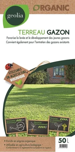 Terreau gazon GEOLIA, 50 l