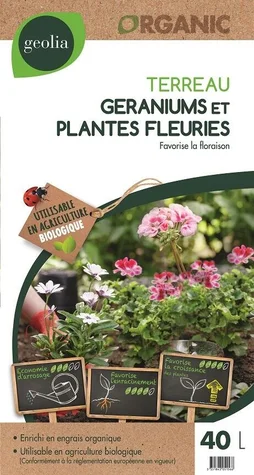 Terreau géraniums GEOLIA, 40 l