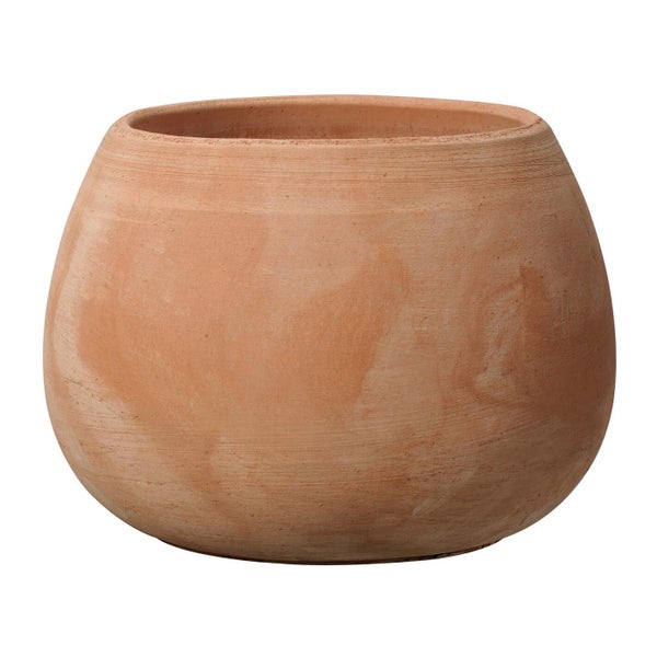 Pot En Terre Cuite Deroma, Diam. 38 X Haut. 28 Cm, Terre Cuite Rosée