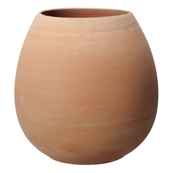 Pot En Terre Cuite Deroma, Diam. 28 X Haut. 28 Cm, Terre Cuite Rosée