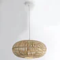 Suspension 1x e27 bambou naturel LUSSIOL Manille D.40 cm
