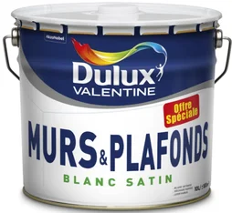 Peinture mur et plafond blanc satiné 10L DULUX VALENTINE