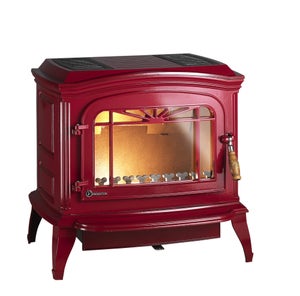 Poêle à bûche INVICTA Bradford rouge, 9 kW