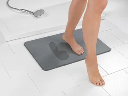 Tapis De Bain L.39 X L.60 Cm Gris, Simi Wenko